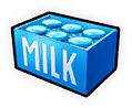 Cageot de bouteilles de lait
