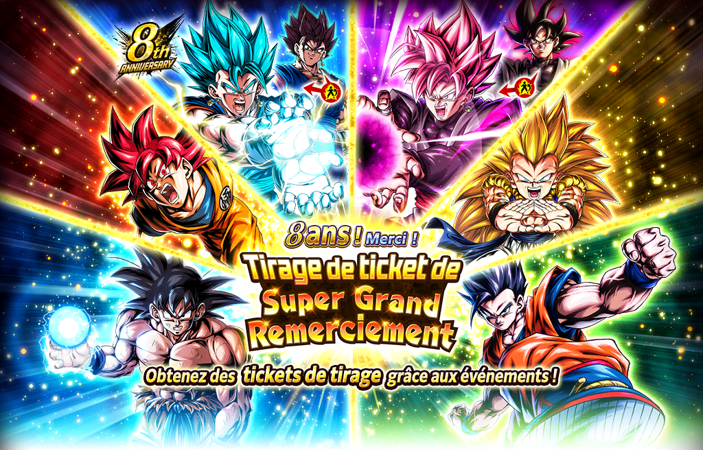 8 ans ! Merci ! Tirage de ticket LL garanti de Super Grand Remerciement